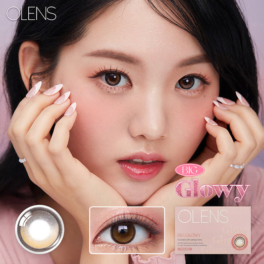 Olens月拋 1盒2片盒裝Big Glowy Hazel