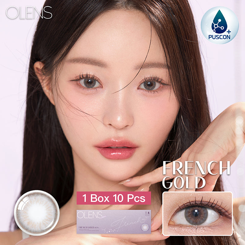 Olens日拋 1盒10片盒裝French Gold 3con Gray