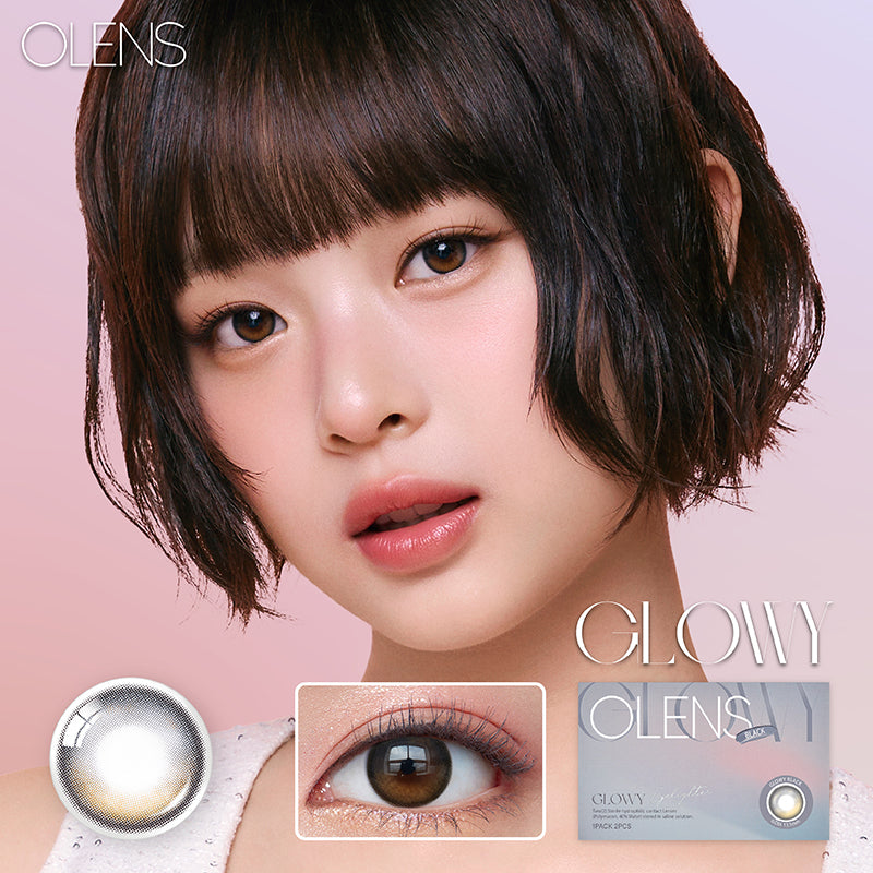 Olens月拋 1盒2片盒裝Eyelighter Glowy Black