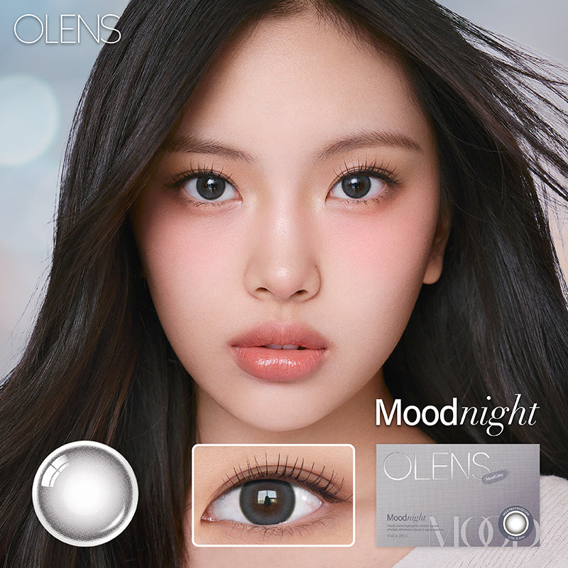 Olens月拋 1盒2片盒裝Mood Night Mood Gray