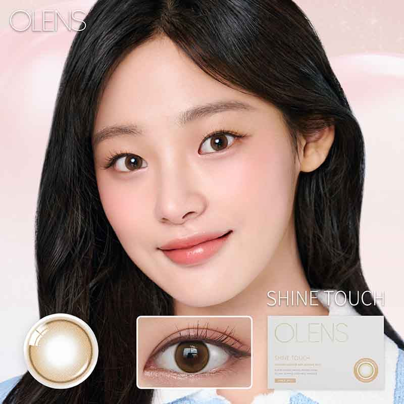 Olens月拋 1盒2片盒裝Shine Touch Milky Brown