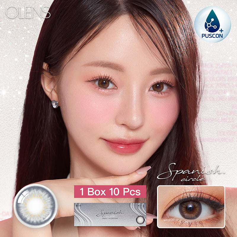 Olens日拋 1盒10片盒裝Spanish Circle Gray