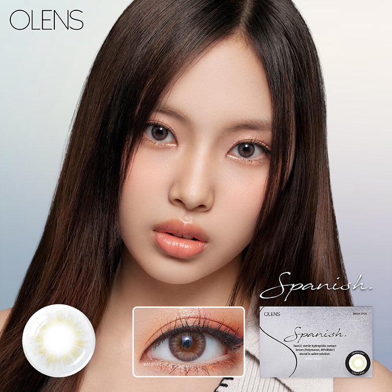 Olens月拋 1盒2片盒裝Spanish Circle Gray
