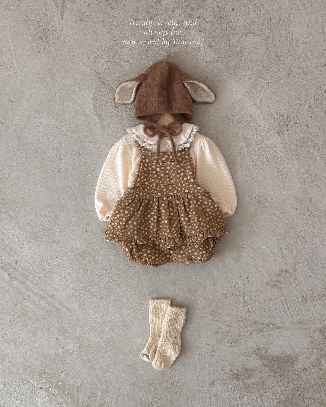 韓國童裝 25秋|BananaJ 25339 baby bodysuit