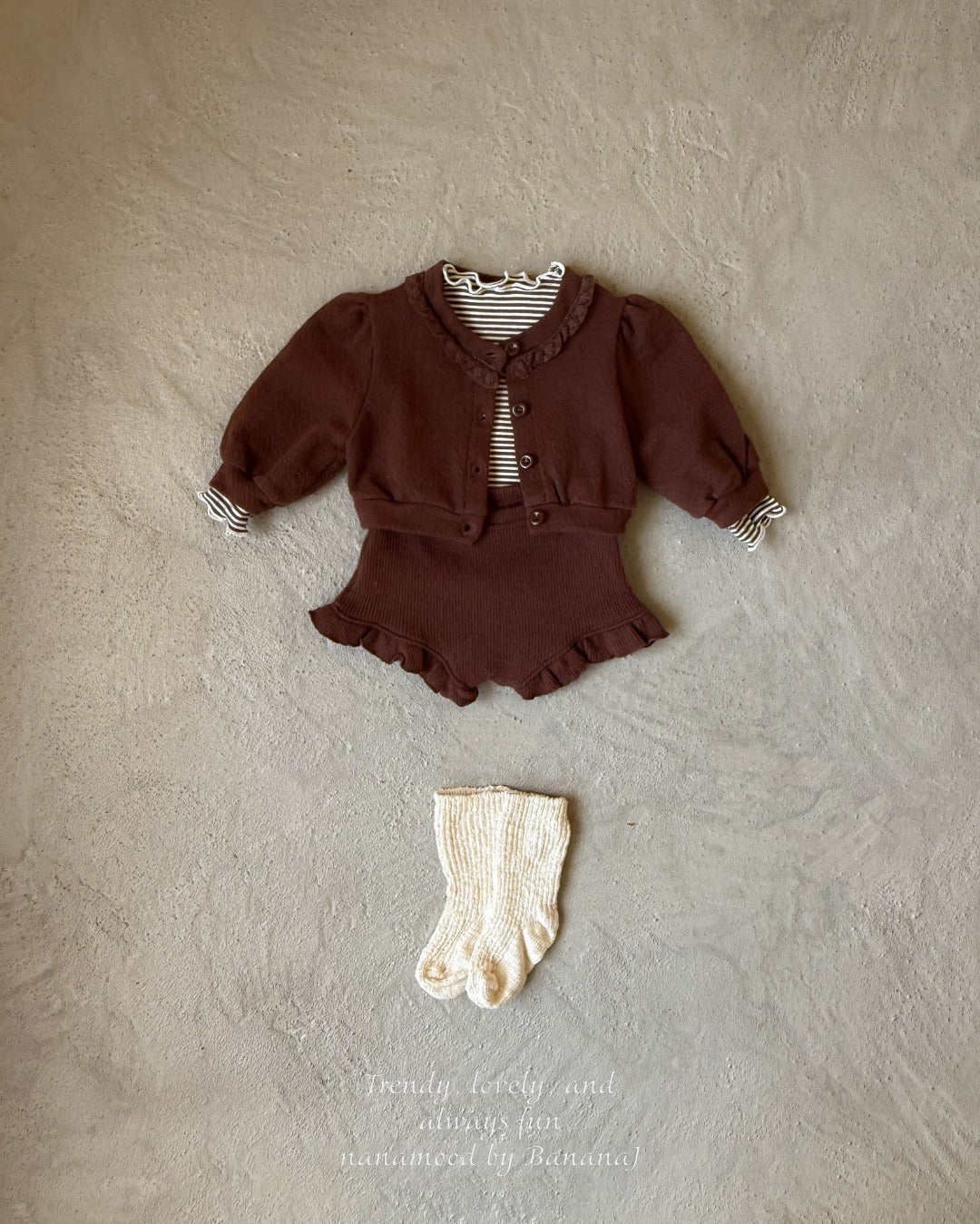 韓國童裝 25秋|BananaJ 25341 baby shorts