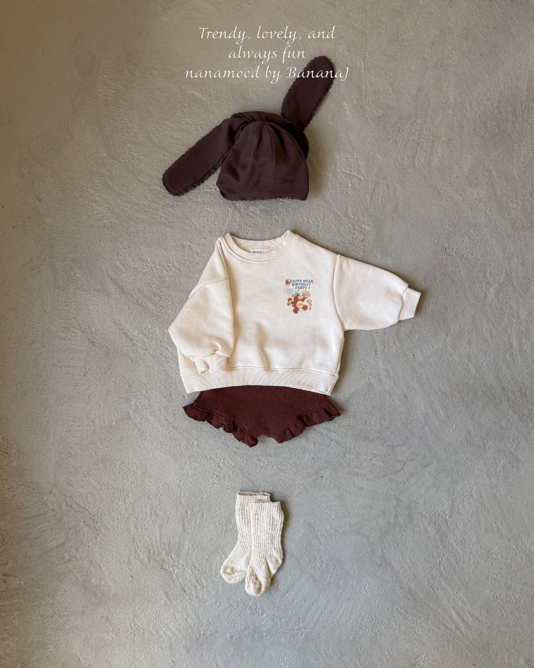 韓國童裝 25秋|BananaJ 25344 baby beanie
