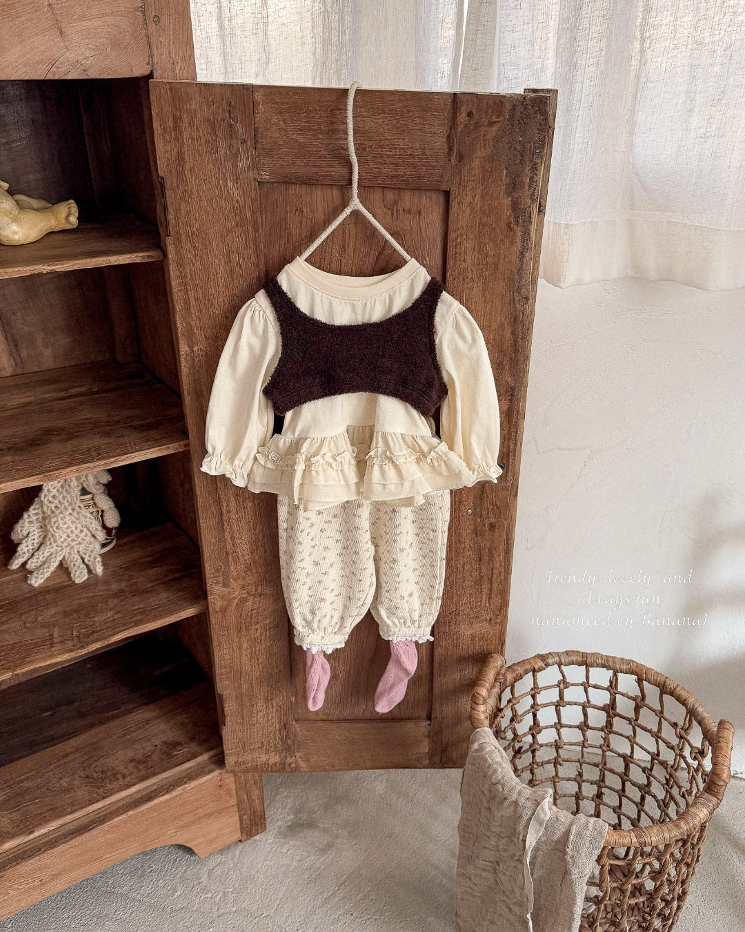 韓國童裝 25秋|BananaJ 25346 baby vest