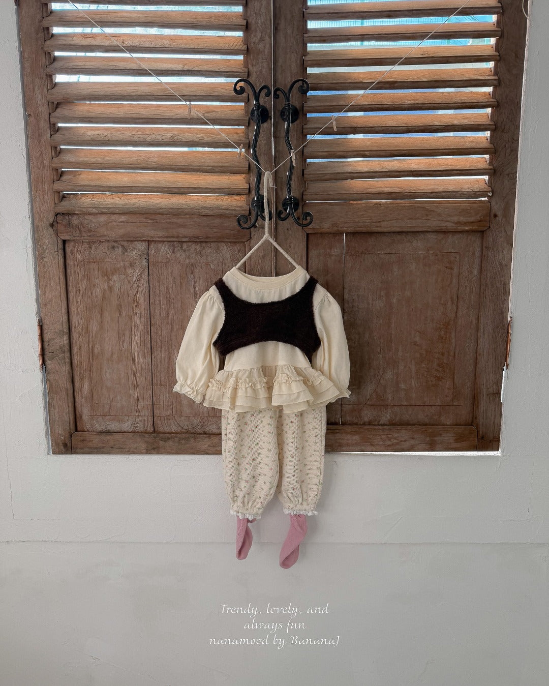 韓國童裝 25秋|BananaJ 25346 baby vest