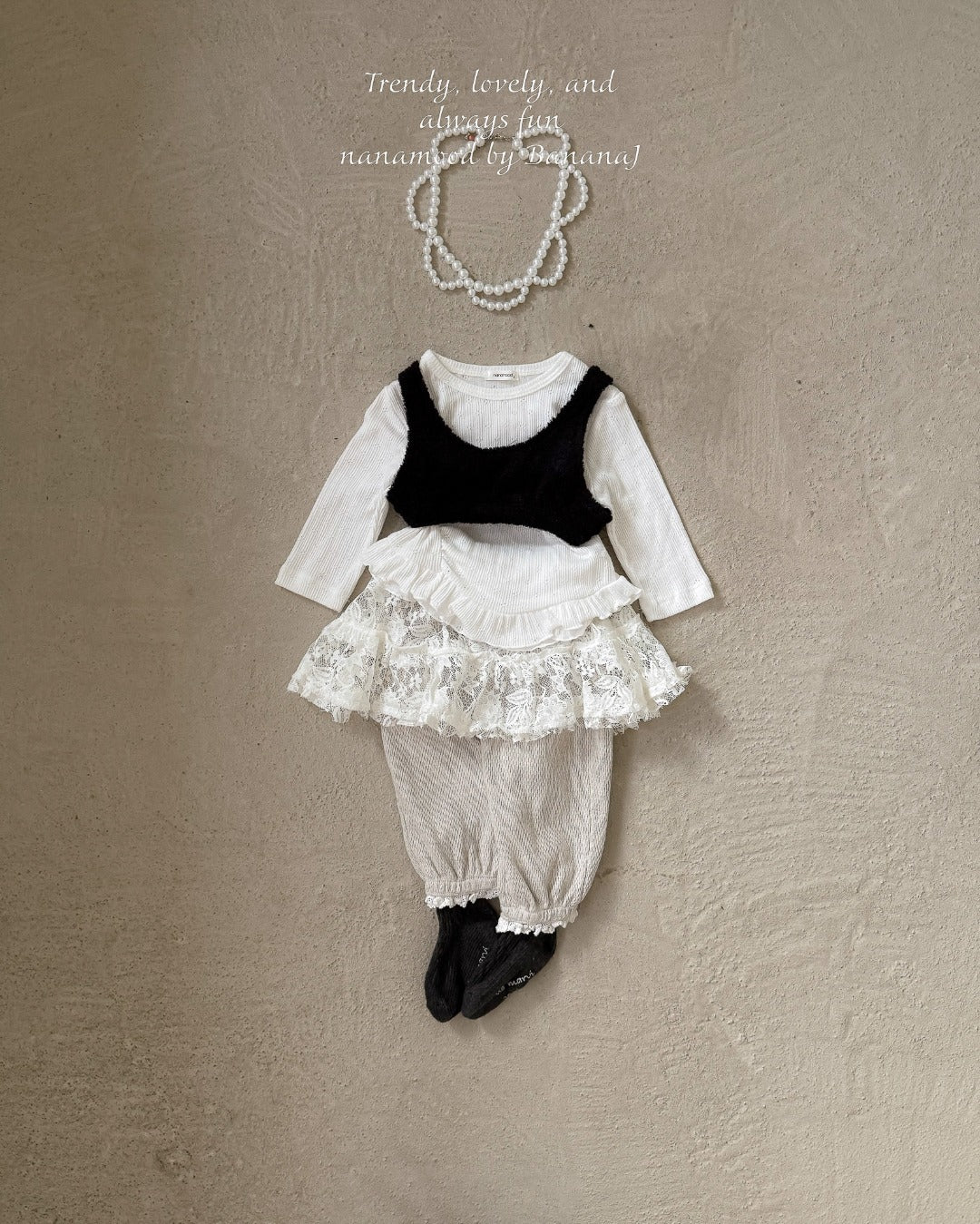 韓國童裝 25秋|BananaJ 25346 baby vest