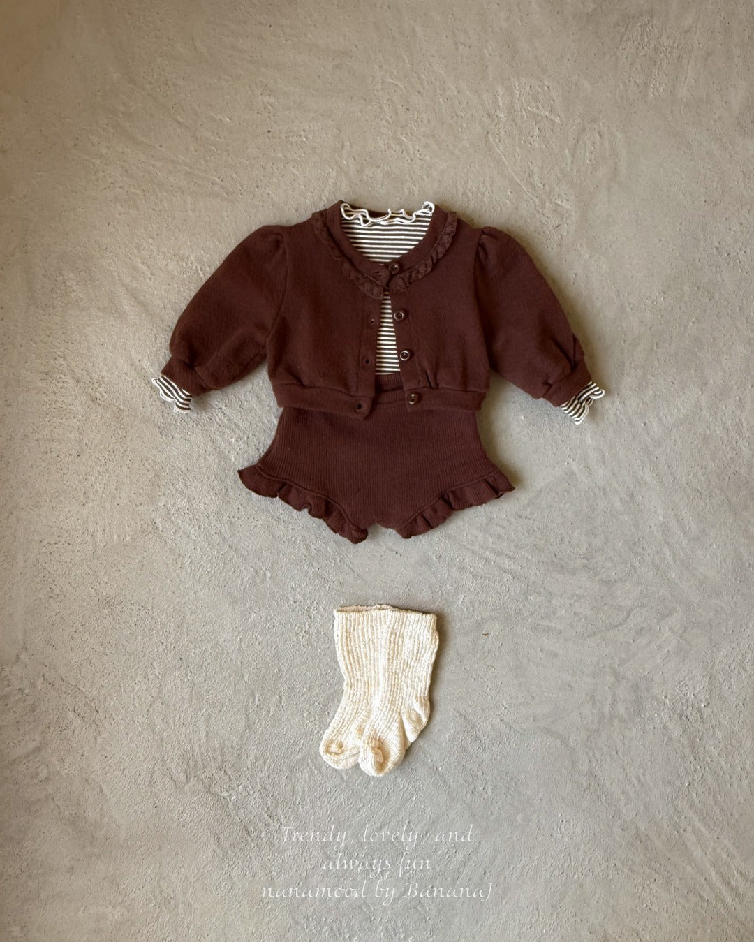 韓國童裝 25秋|BananaJ 25350 baby tee