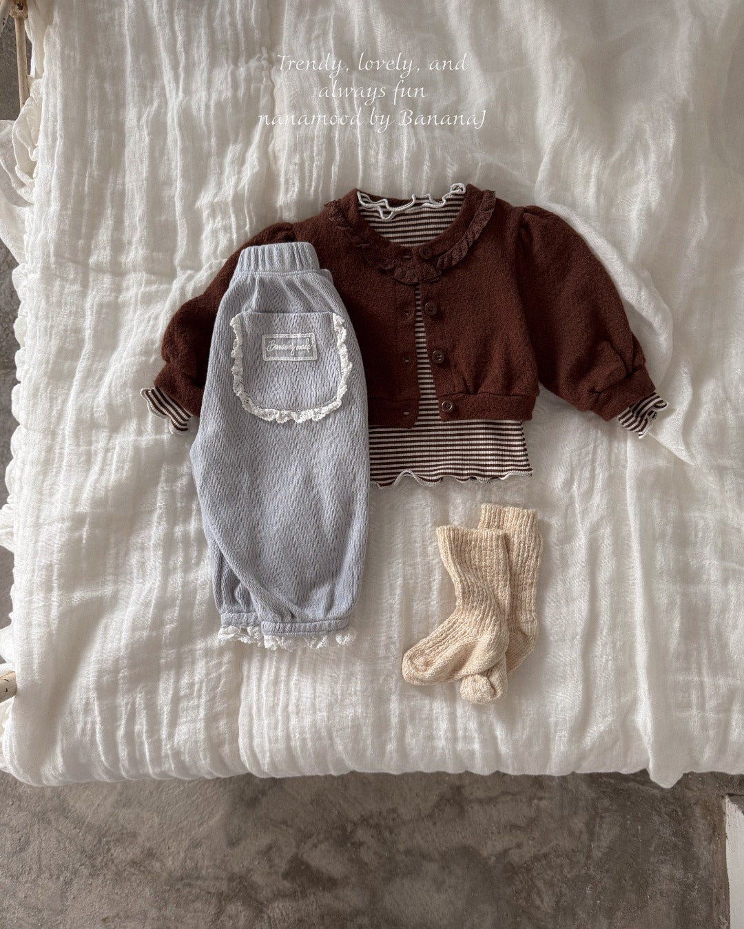 韓國童裝 25秋|BananaJ 25350 baby tee