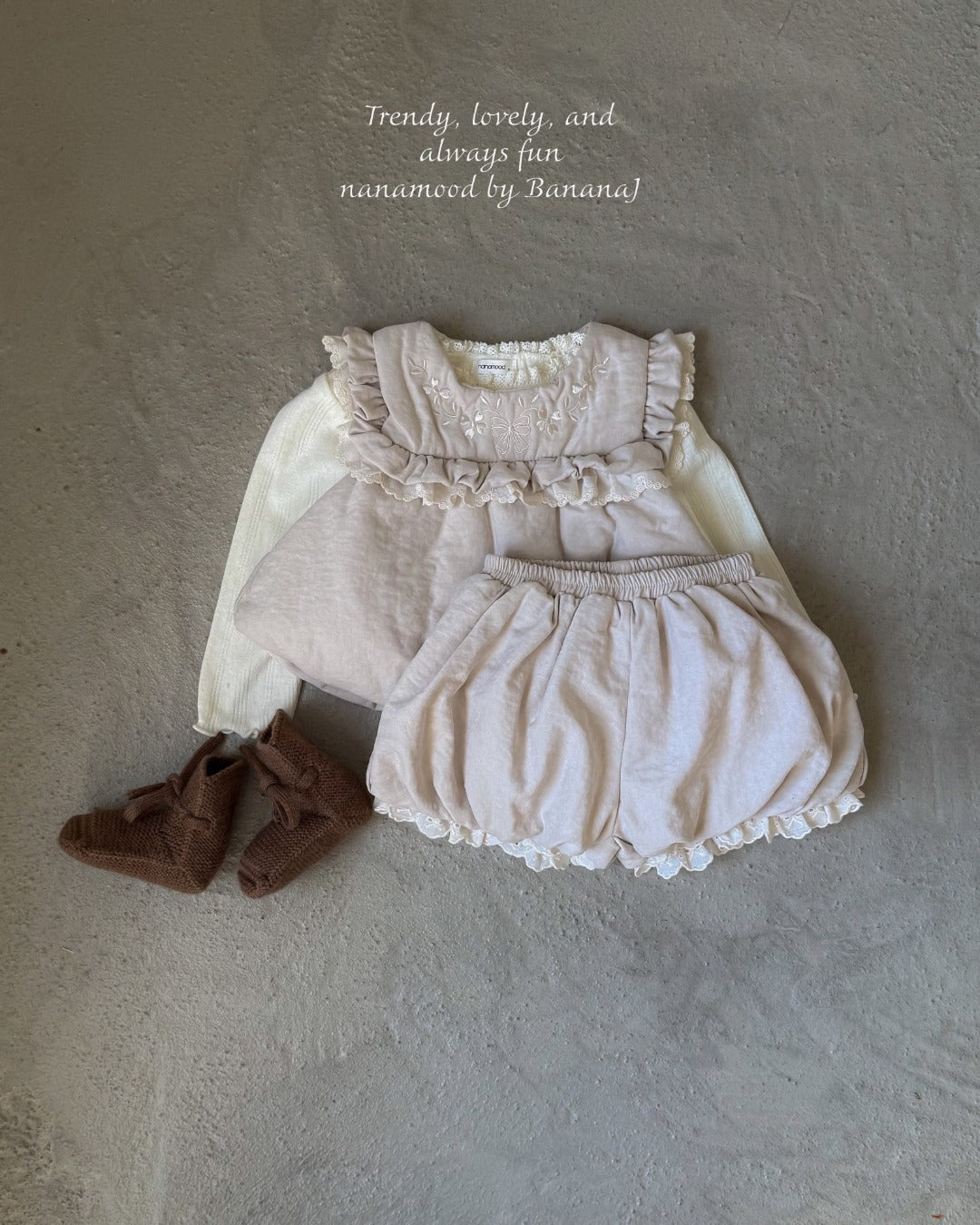韓國童裝 25秋|BananaJ 25354 baby top
