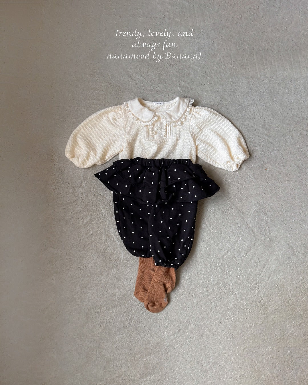 韓國童裝 25秋|BananaJ 25356 baby top