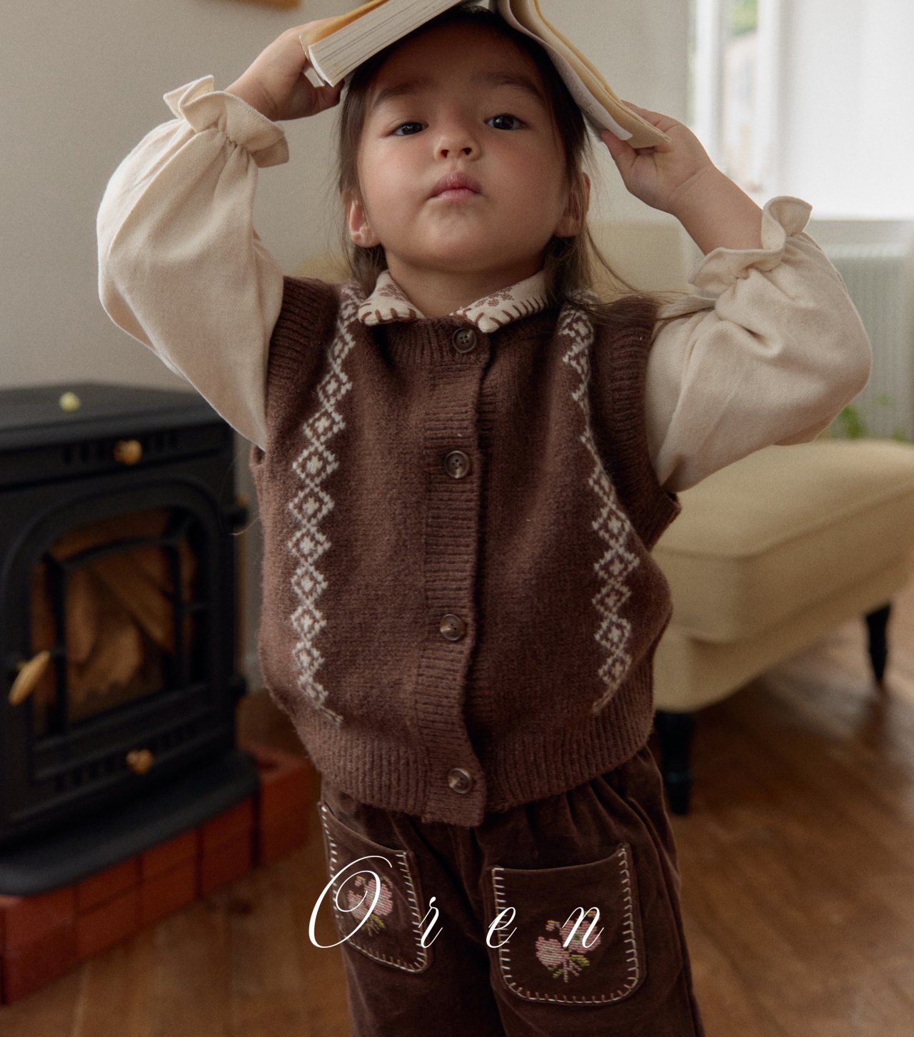 韓國童裝 25冬|oren 25570 waistcoat