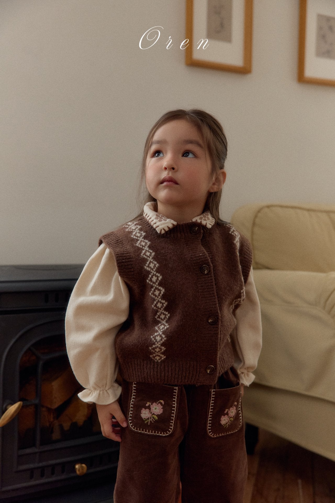 韓國童裝 25冬|oren 25570 waistcoat