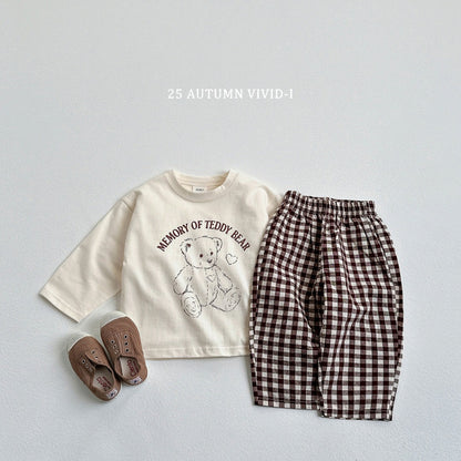 25秋🍁熊仔🐻格仔褲set