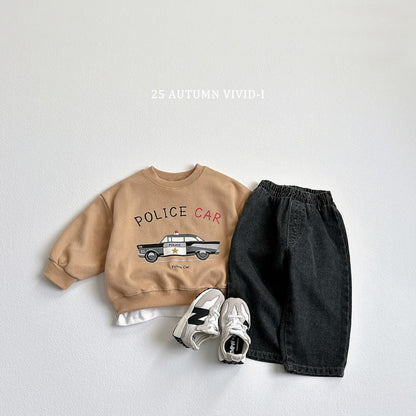 25秋🍁police car/fire truck/school bus交通工具上衣