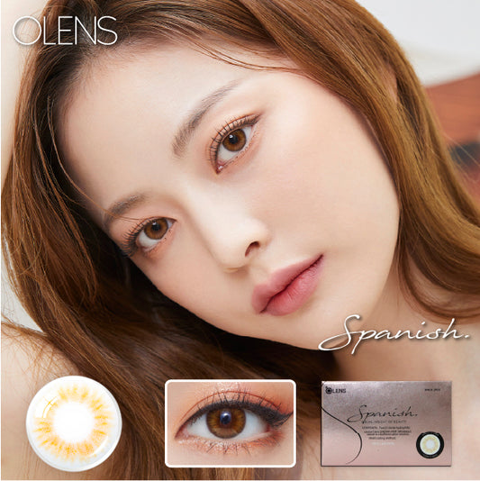 Olens月拋 1盒2片盒裝Spanish Real Brown