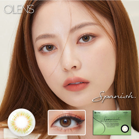 Olens月拋 1盒2片盒裝Spanish Circle Olive