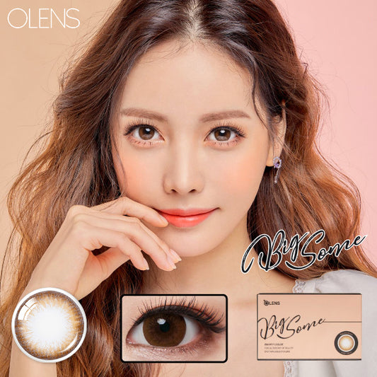 Olens月拋 1盒2片盒裝BigSome Brown