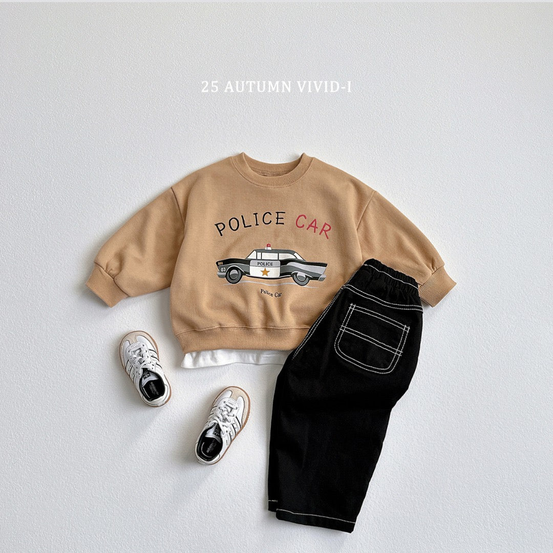 25秋🍁police car/fire truck/school bus交通工具上衣