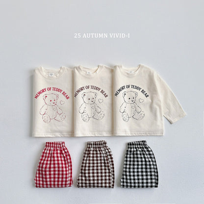 25秋🍁熊仔🐻格仔褲set