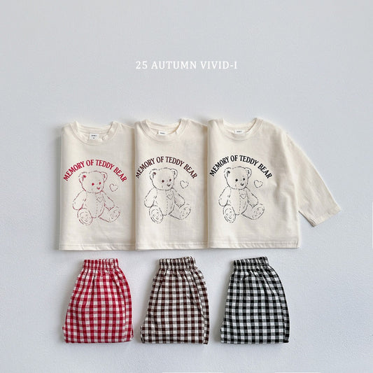 25秋🍁熊仔🐻格仔褲set