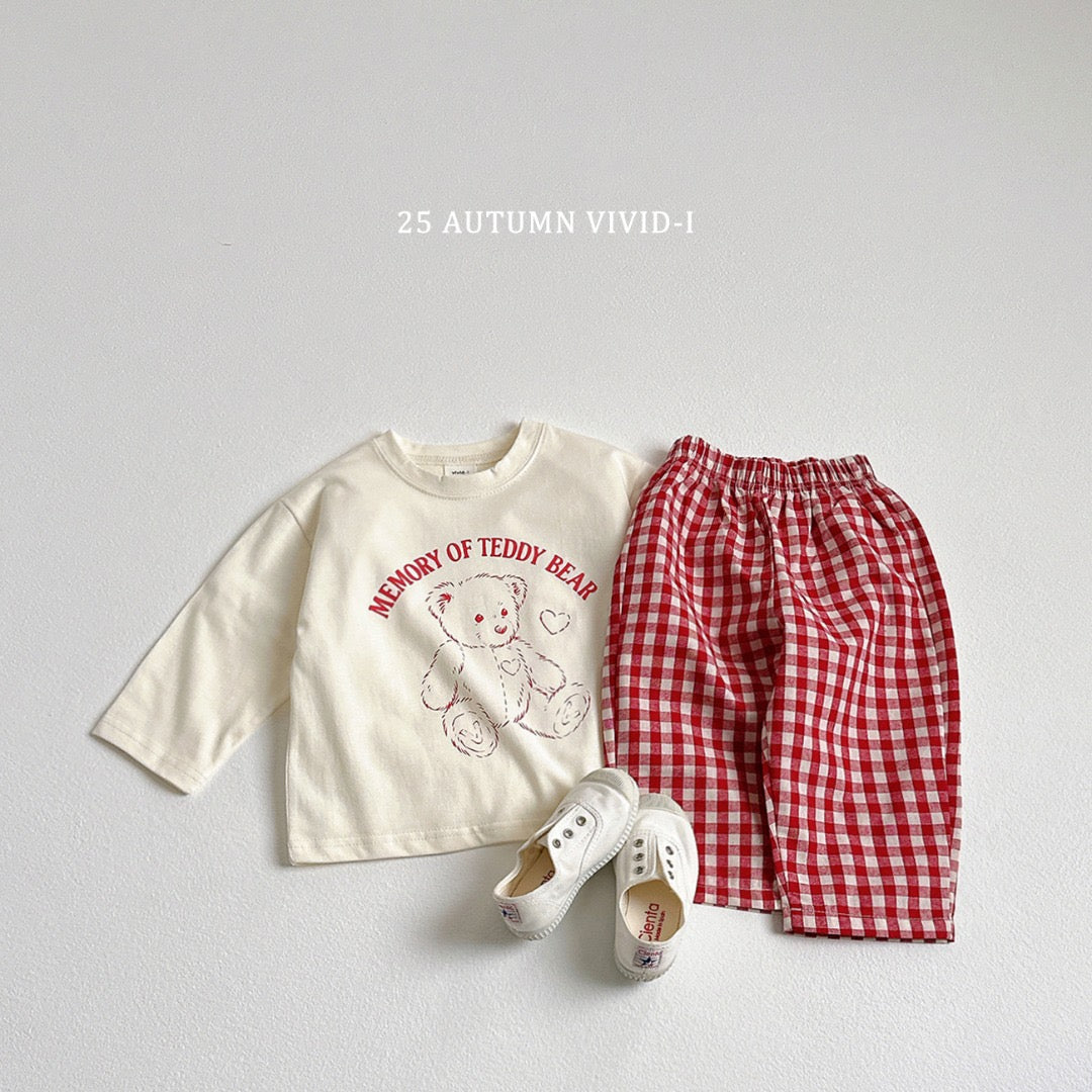 25秋🍁熊仔🐻格仔褲set