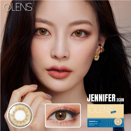 Olens月拋 1盒2片盒裝Jennifer 3 con Hazel