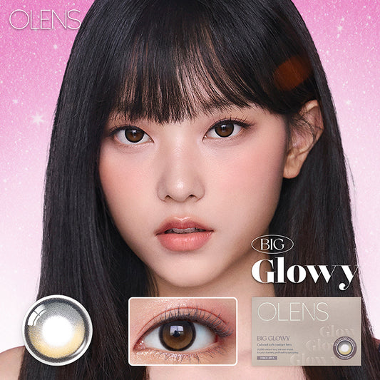 Olens月拋 1盒2片盒裝Big Glowy Mocha Brown