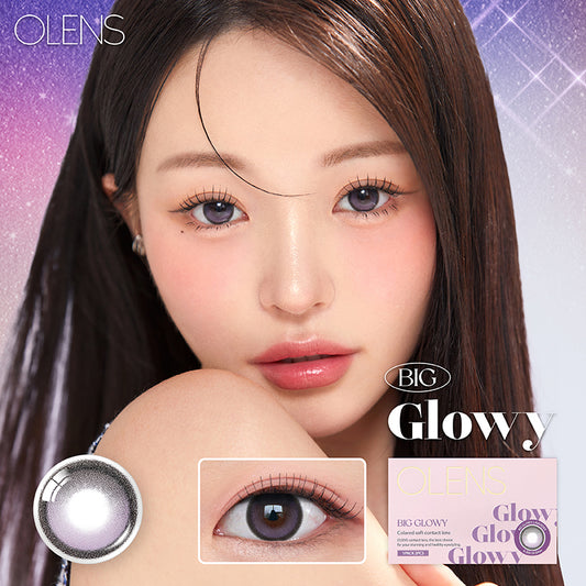 Olens月拋 1盒2片盒裝Big Glowy Lavender