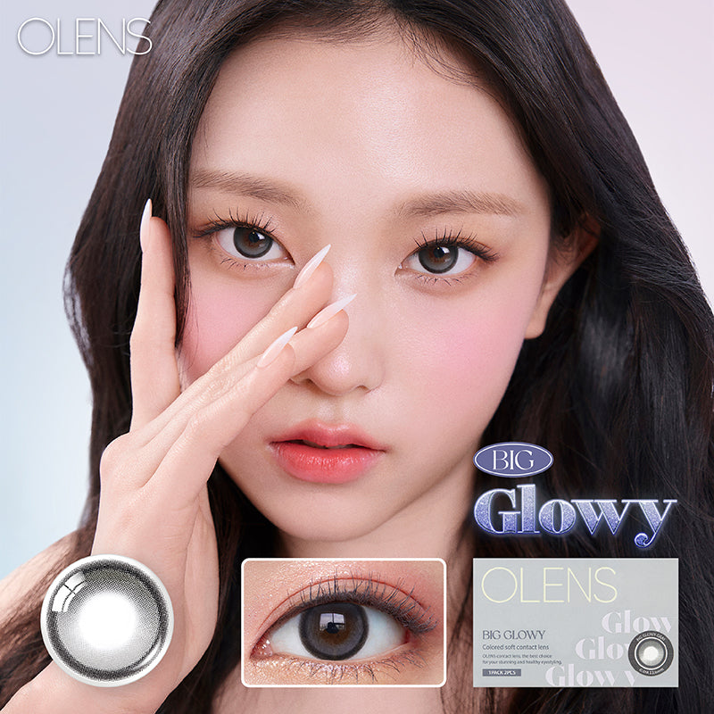 Olens月拋 1盒2片盒裝Big Glowy Gray
