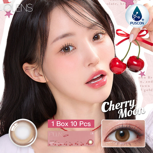 Olens日拋 1盒10片盒裝Cherry Moon Brown