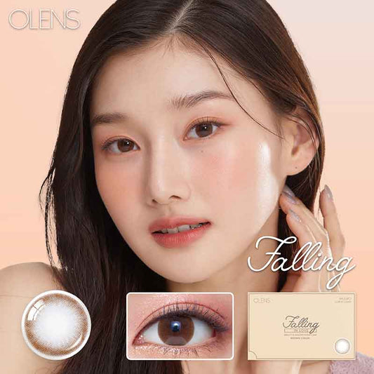 Olens月拋 1盒2片盒裝Falling Brown