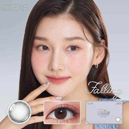 Olens月拋 1盒2片盒裝Falling Gray