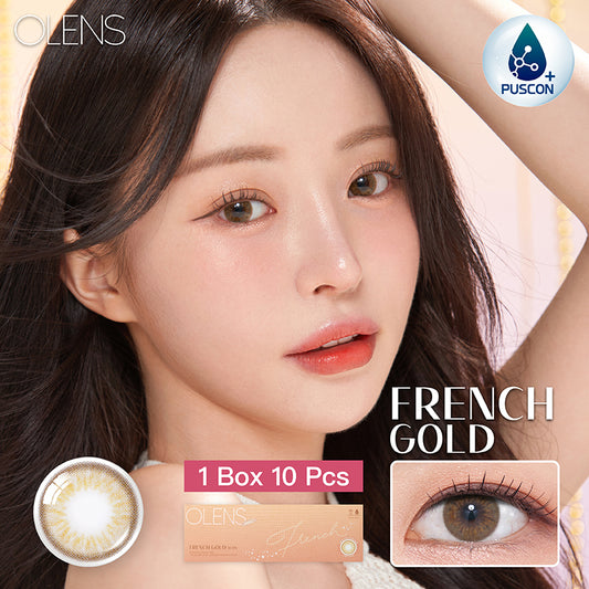 Olens日拋 1盒10片盒裝French Gold 3con Hazel
