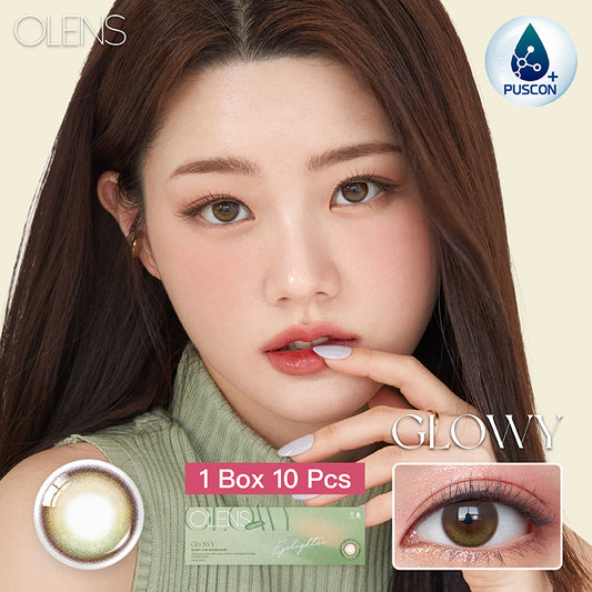 Olens日拋 1盒10片盒裝Eyelighter Glowy Golden  Olive