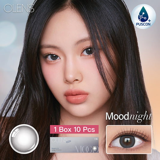 Olens日拋 1盒10片盒裝Mood Night Mood Gray