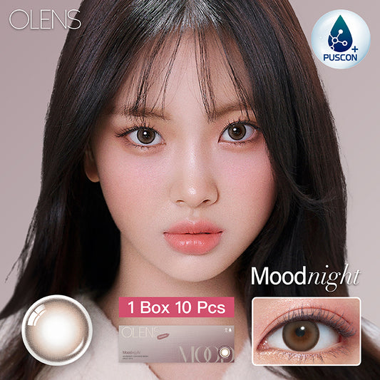 Olens日拋 1盒10片盒裝Mood Night Mood Brown