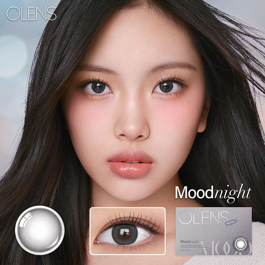 Olens月拋 1盒2片盒裝Mood Night Mood Gray