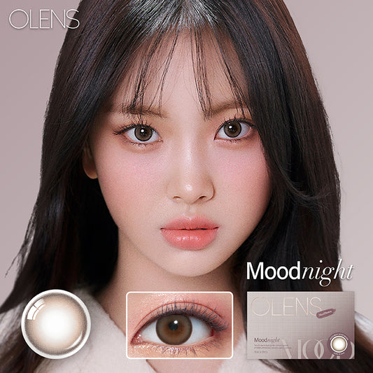 Olens月拋 1盒2片盒裝Mood Night Mood Brown