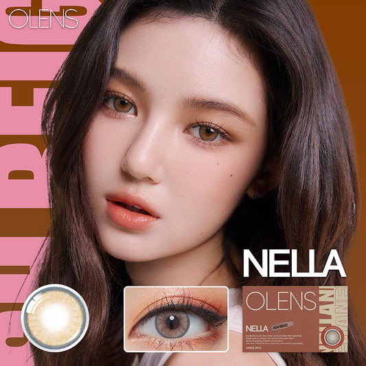 Olens月拋 1盒2片盒裝Nella Ash Beige