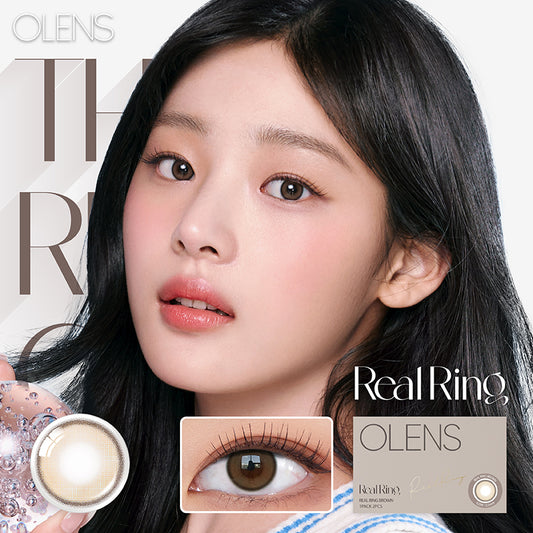 Olens月拋 1盒2片盒裝Real Ring Brown