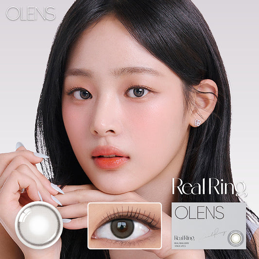Olens月拋 1盒2片盒裝Real Ring Gray