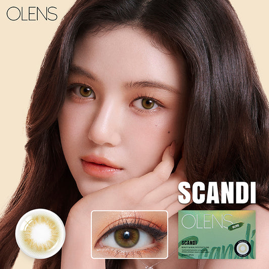 Olens月拋 1盒2片盒裝Scandi Olive