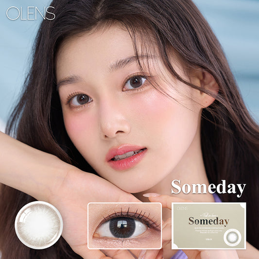 Olens月拋 1盒2片盒裝Someday Gray