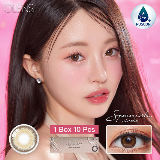 Olens日拋 1盒10片盒裝Spanish Circle Brown