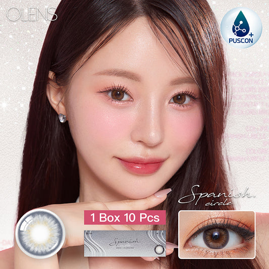 Olens日拋 1盒10片盒裝Spanish Circle Gray