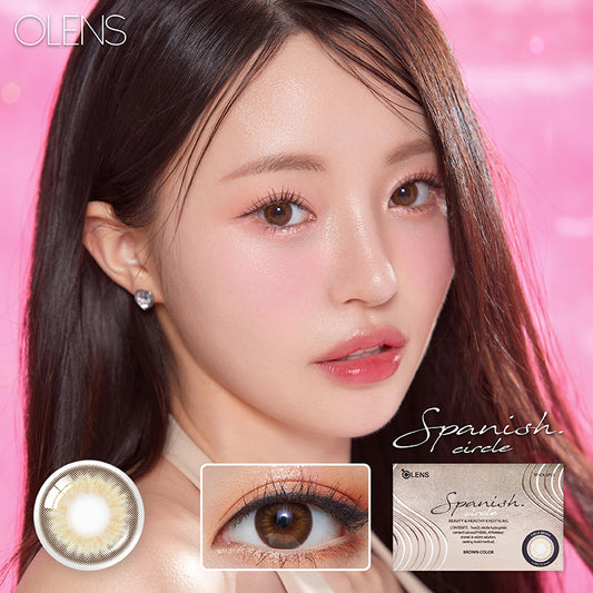 Olens月拋 1盒2片盒裝Spanish Circle Brown