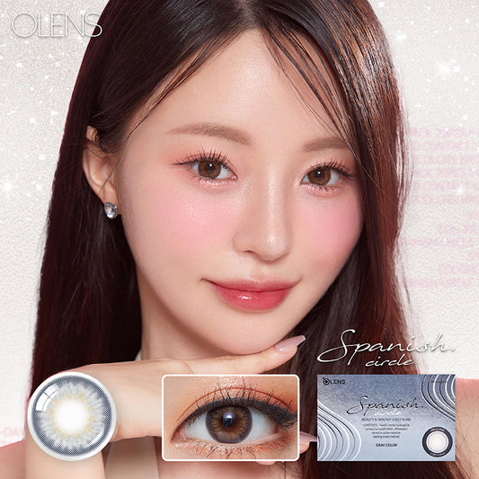 Olens月拋 1盒2片盒裝Spanish Circle Gray